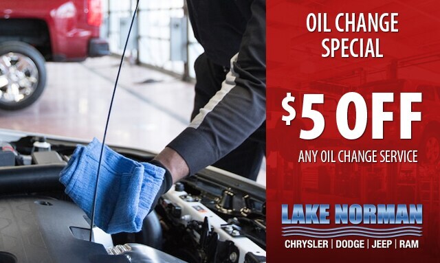 lake norman chrysler oil change coupon